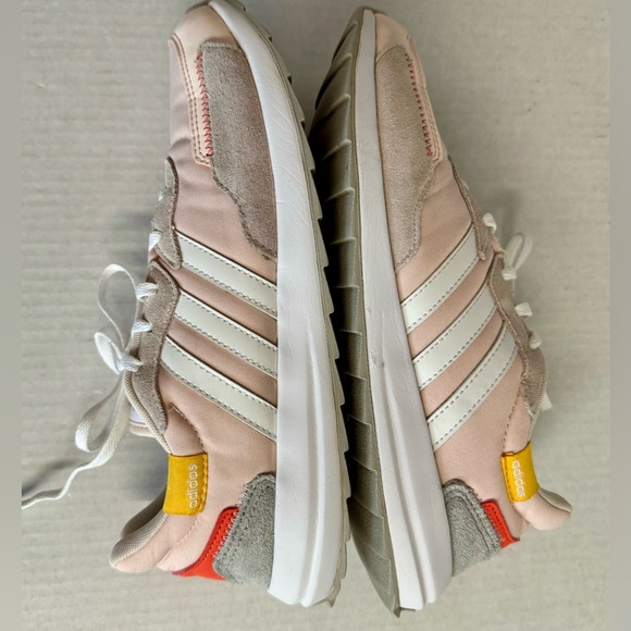 Adidas-Retrorun running sneakers from Finish Line in pink and white.Size 9 - Picture 10 of 12